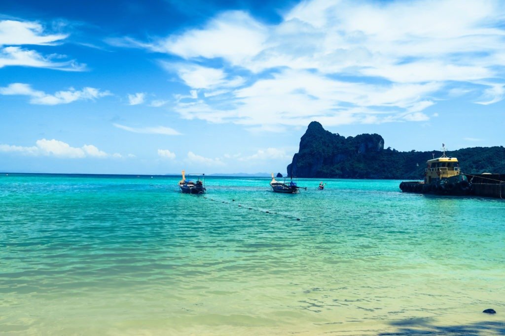 A shot from a beach in Phi Phi