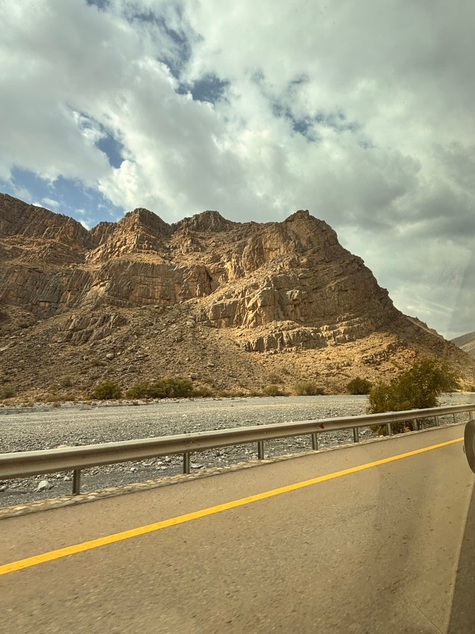 road trip style drive in oman wide empty highways