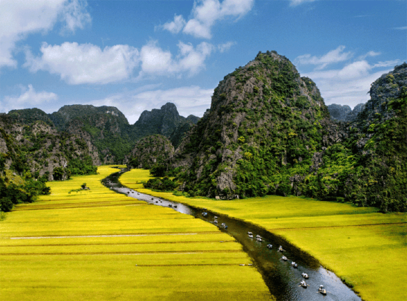 Tam Coc Aerial View