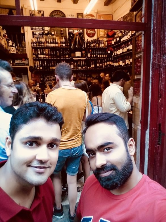 In front of Quimet and Quimet