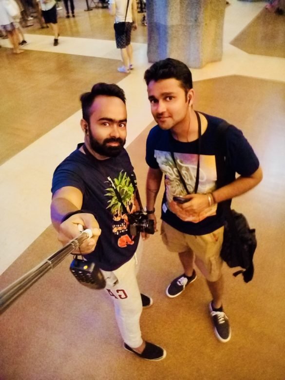 Taking an Audio tour inside Sagrada Familia