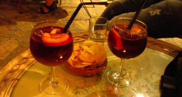 Sangria during local flamenco show