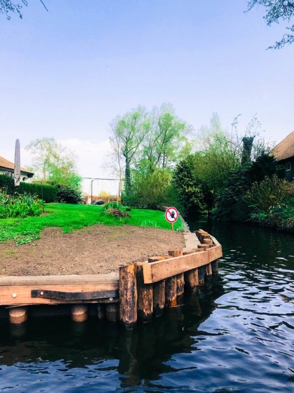 These boat ways are the only way to commute in most parts of the village. Picture showing sign board for boat riders