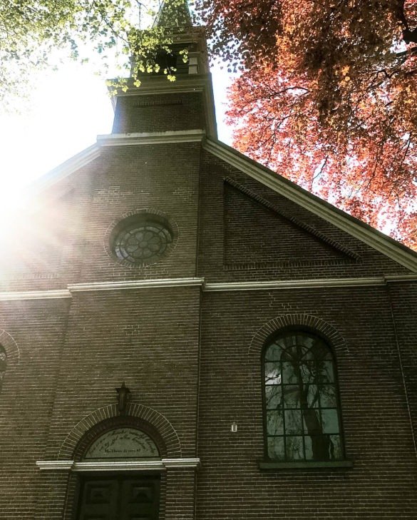 Church in the village, along the canal