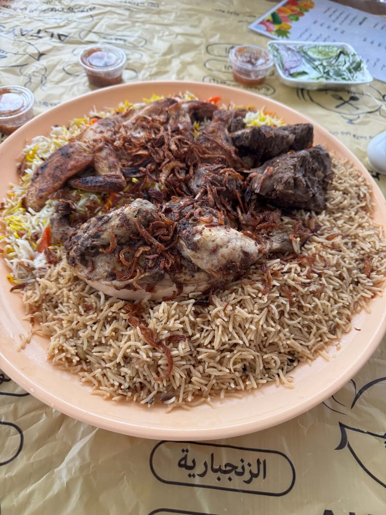 traditional omani meat and rice dish local cuisine