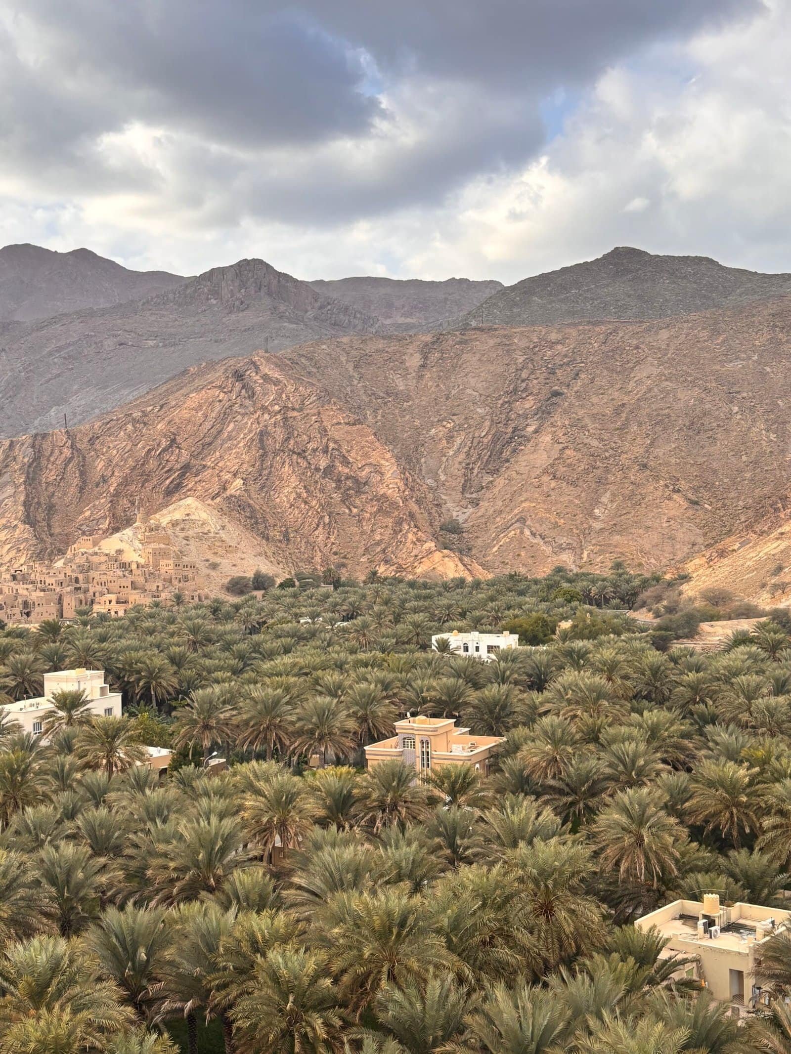 mountain views from top in oman jebel akhdar region